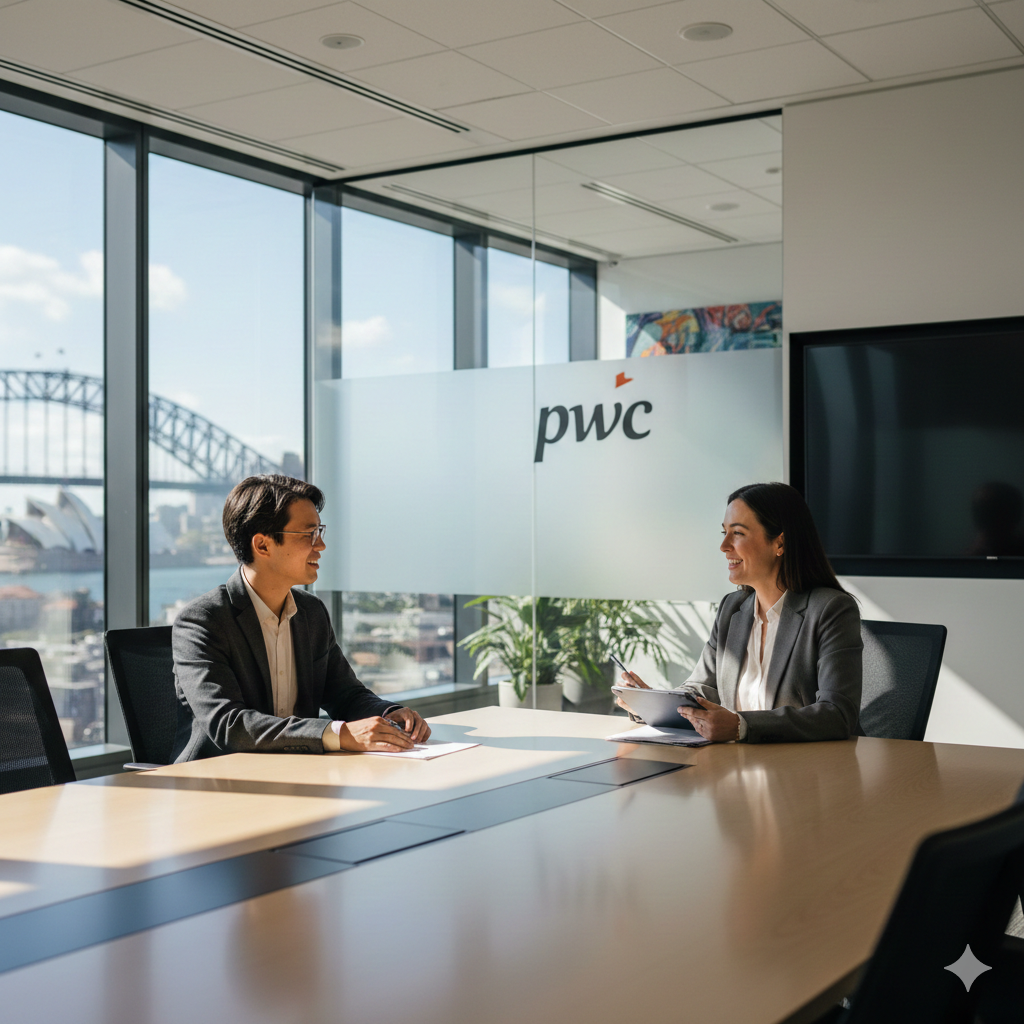 Mentor coaching a mentee ahead of an in-person interview