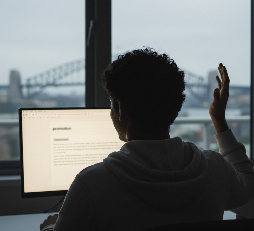 Young professional celebrating a promotion